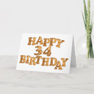 34th Birthday card for a cookie lover