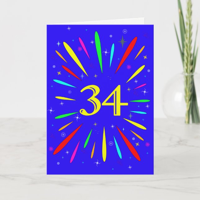 34th Birthday Explosion Card (Front)