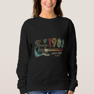 34th Birthday Guitar Womens Mens Vintage Best Of Sweatshirt
