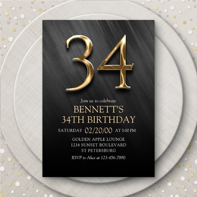 34th Birthday Invitation (Creator Uploaded)