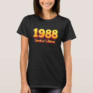 34th Birthday Ladies Mens 34 Years 1988 3 T-Shirt