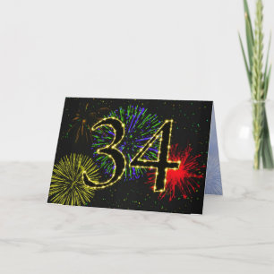34th Birthday Party Invitation