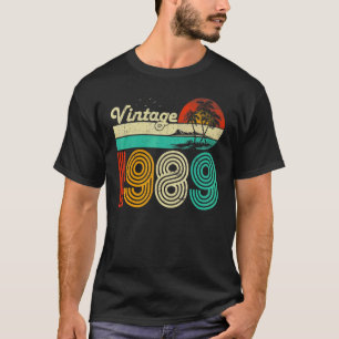 34th Birthday Vintage 1989 34 Year Old  Men Women T-Shirt