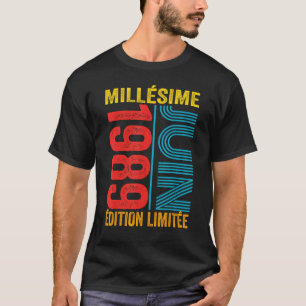 34th Birthday Vintage June 1989 34 Years T-Shirt