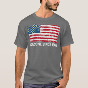 34th birthday, vintage usa , Awesome since 1988 T-Shirt