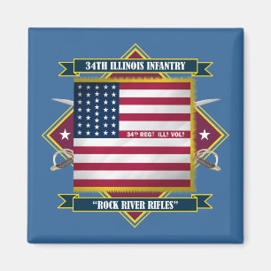 34th Illinois Volunteer Infantry Magnet