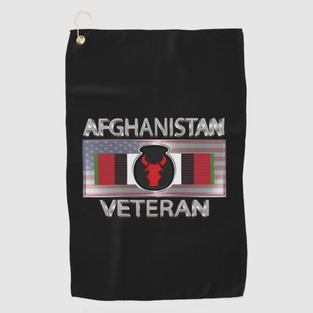 34th Infantry Division Afghanistan Veteran Golf Towel (Front)