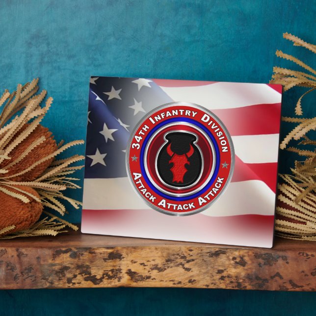 34th Infantry Division  Plaque (Side)