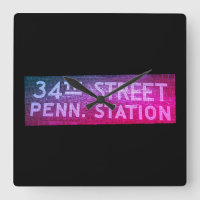 34th Street New York, NY Tile Train Station Sign