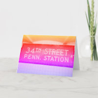 34th Street New York, NY Tile Train Station Sign