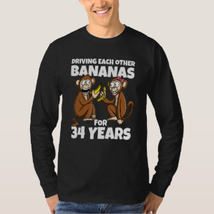 34th Wedding Anniversary Driving Each Other Banana T-Shirt