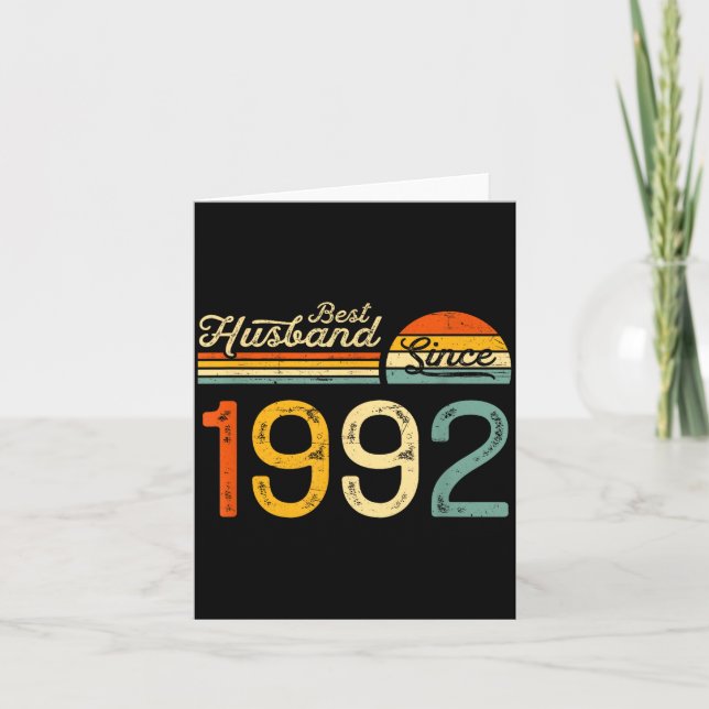 34th Wedding Anniversary Husband Since Design Card (Front)