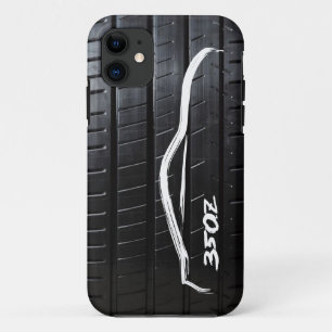 350Z brushstroke with Tire Tread Case-Mate iPhone Case