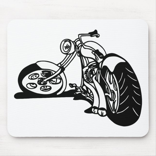 354 Chopper Bike Mouse Pad (Front)