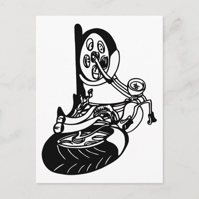 354 Chopper Bike Postcard (Front)