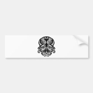 355 Tribal Skull Bumper Sticker