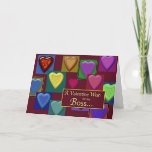 3576 Valentine Block of Hearts Boss Holiday Card