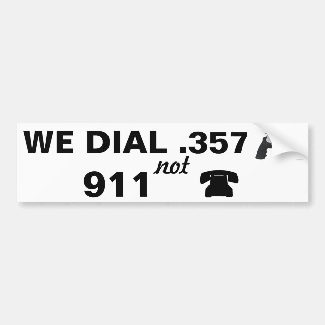 .357 beats 911 bumper sticker (Front)