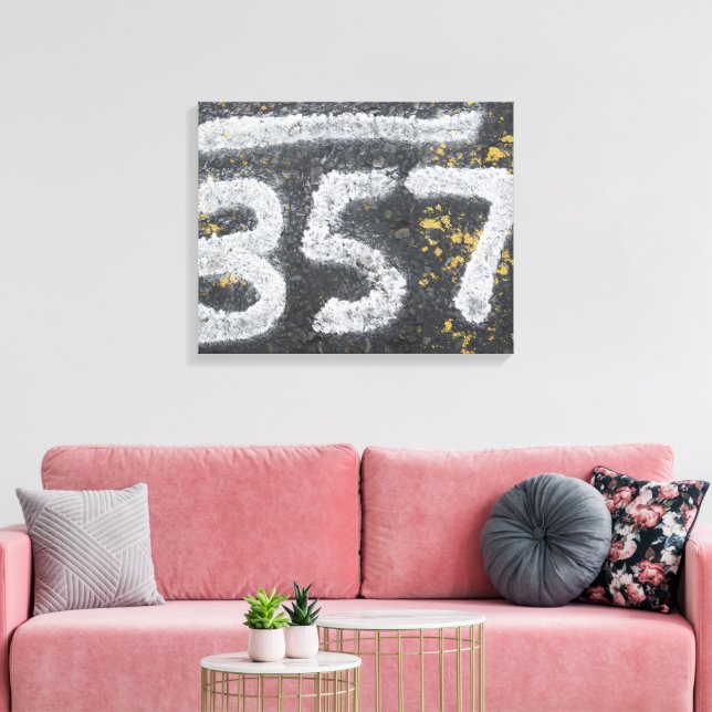 357 Mason's and Angel Number Canvas Print (Insitu(LivingRoom))