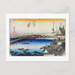 35. 吉田宿, 広重 POSTCARD