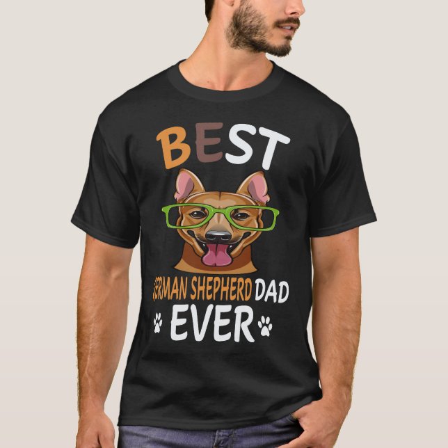 35 Best German Shepherd Dad Ever German Shepherd T-Shirt (Front)