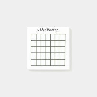 35 Day Tracker White Sticky Notes