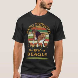 35 Easily Distracted By Beagle T-Shirt