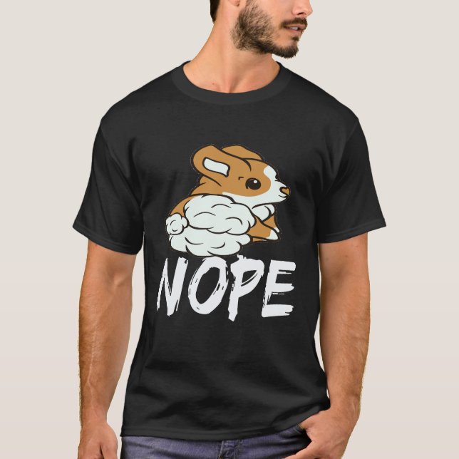 35 Nope - Corgi T-Shirt (Front)