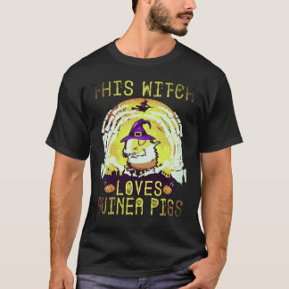35 This Witch Loves Guinea Pigs Halloween T-Shirt