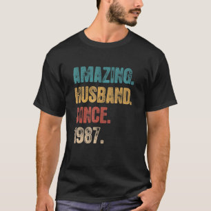 35 Wedding Aniversary For Him Amazing Husband Sin T-Shirt
