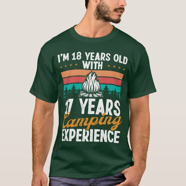 35 Year Old Camper Mountains Camping 35 Birthday g T-Shirt (Front)