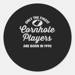 35 Year Old Cornhole 35th Birthday Cornhole Classic Round Sticker