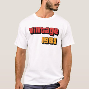 35 Year Old Gift Men Women Vintage 1989 35th Birth T-Shirt