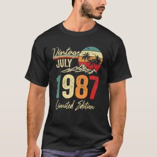 35 Year Old Vintage July 1987 35th Birthday T-Shirt