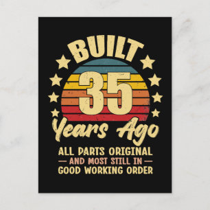 35 Years Ago All Parts Original 35th Birthday Postcard
