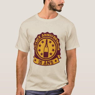 35 years birthday bottle champagne logo tampo T-Shirt