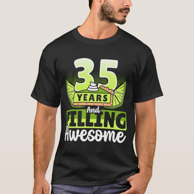 35 Years Filling Awesome Lime Pie Birthday T-Shirt (Front)