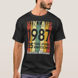 35 Years Of Being Awesome 1987 35 th Birthday T-Shirt