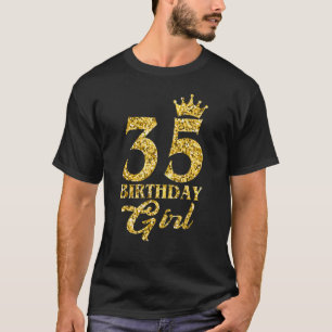 35 Years Old 35th Birthday Girl Born In 1987 Crow T-Shirt
