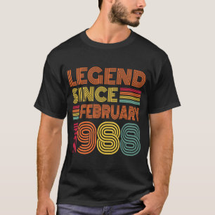 35 Years Old Awesome Since February 1988 35th Birt T-Shirt