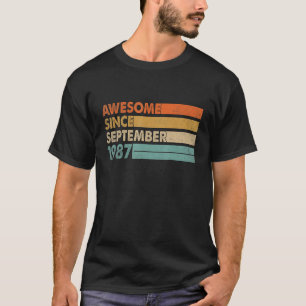 35 Years Old Awesome Since September 1987 35th Bi T-Shirt