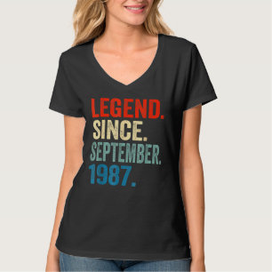 35 Years Old  Legend Since September 1987 35th Bir T-Shirt