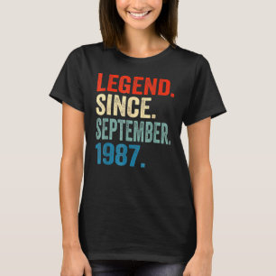 35 Years Old  Legend Since September 1987 35th Bir T-Shirt