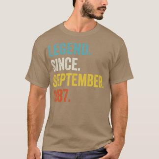 35 Years Old Legend Since September 1987 35th Birt T-Shirt
