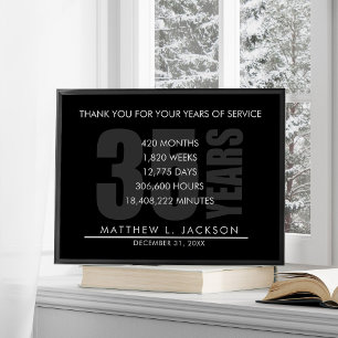 35 Years Retirement or Employee Appreciation Gift Poster