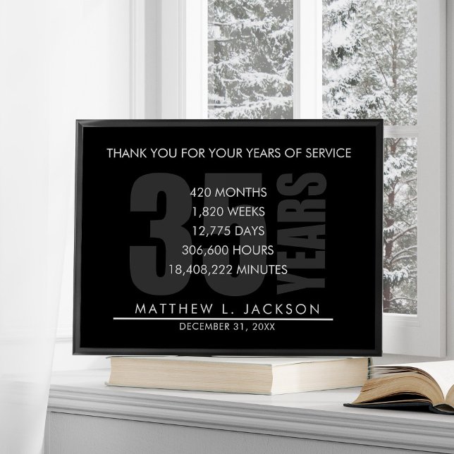 35 Years Retirement or Employee Appreciation Gift Poster (Creator Uploaded)