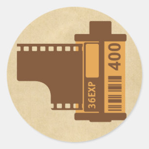 35mm Film Analogue Design Classic Round Sticker