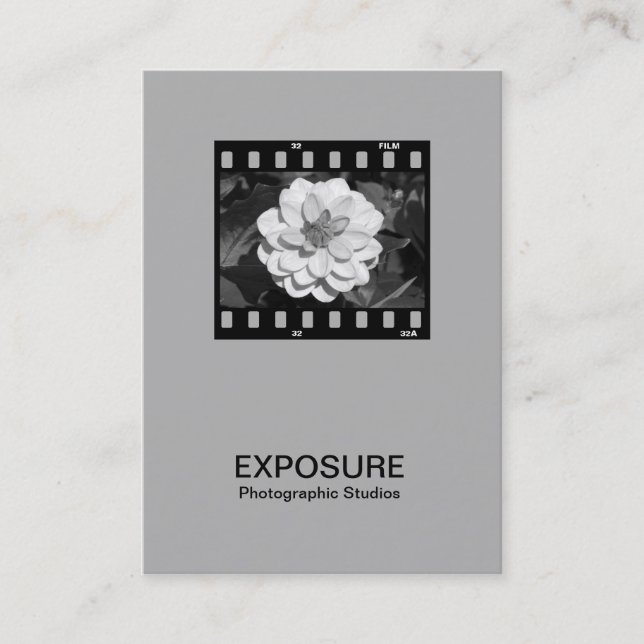 35mm Film Frame 01 - Grey Business Card (Front)