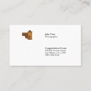 35mm Film Roll Photographer Minimal Business Card