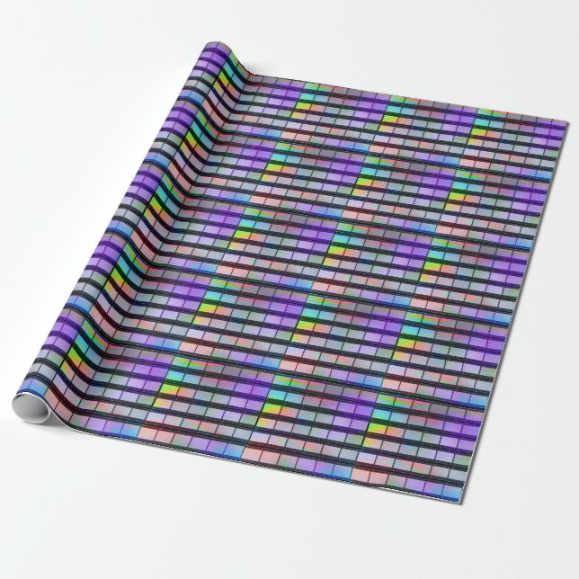 35mm Filmstrips: Scanner Light Effects Wrapping Paper (Unrolled)